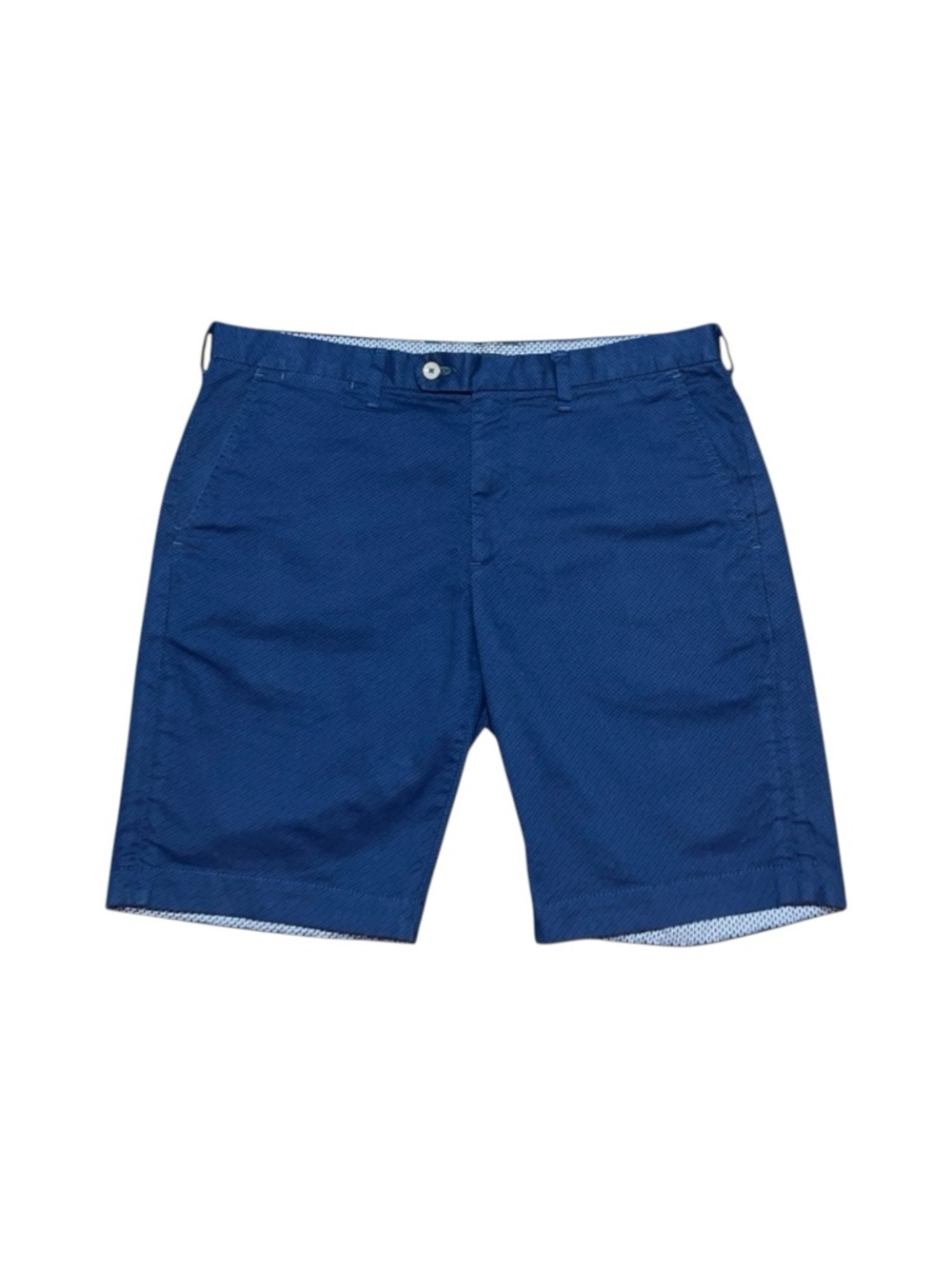 Ted Baker Jacquard Shorts Men’s‎ 34 Navy Herringbone Stretch Cotton
